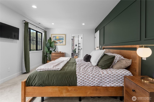 485 Hidden Ln, Chelan, WA 98816 - bedroom with light colored carpet and recessed lighting