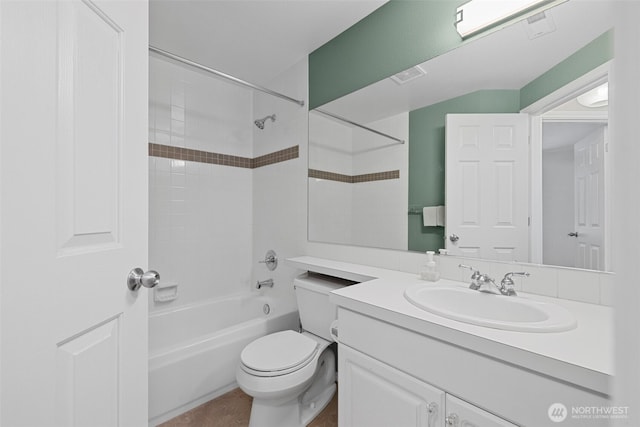 4714 Fairwood Blvd NE Unit 1704, Tacoma, WA 98422 - bathroom featuring vanity, shower / tub combination, and tile patterned floors
