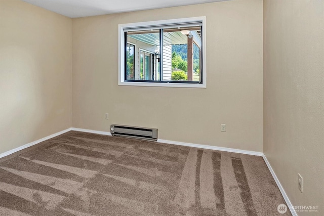 25321 133rd Ave NE, Arlington, WA 98223 - carpeted empty room featuring a baseboard radiator and baseboards