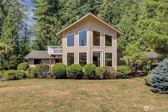 25321 133rd Ave NE, Arlington, WA 98223 - view of front of house featuring a front lawn and a view of trees