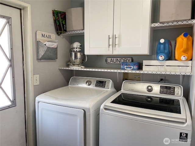 15410 SE 272nd St Unit 71, Kent, WA 98030 - laundry area with washer and dryer, cabinet space, and plenty of natural light