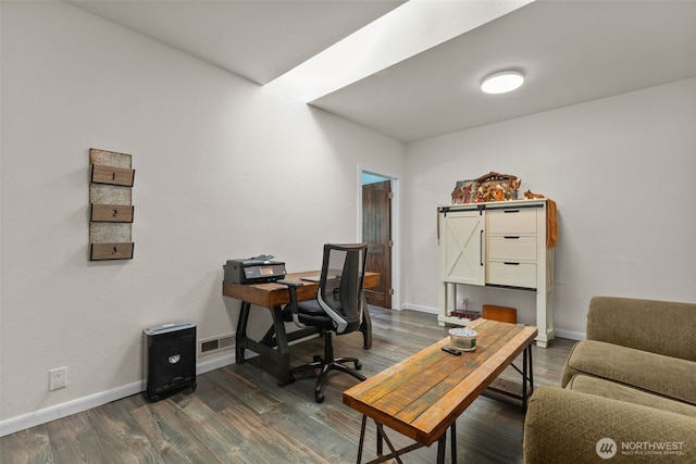 6830 SE Arlington Pl, Port Orchard, WA 98367 - office area with baseboards and wood finished floors