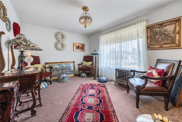 9923 74th Ave E, Puyallup, WA 98373 - sitting room with carpet and a wood stove