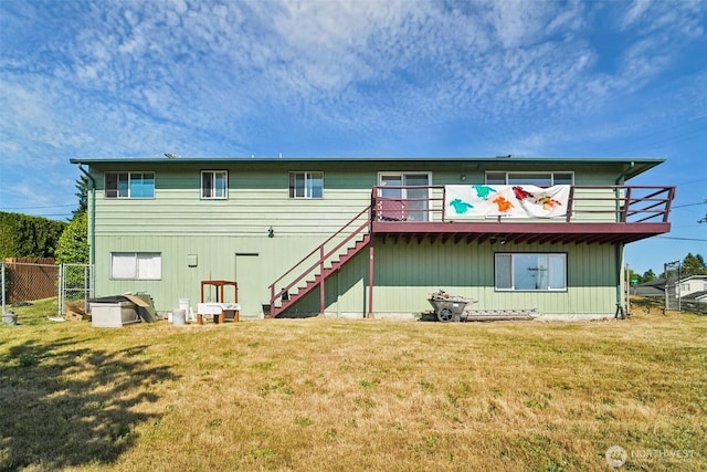 411 15th Ave, Milton, WA 98354 - rear view of house with stairway