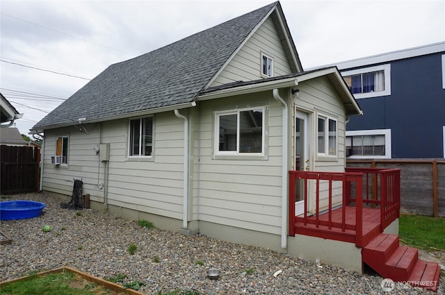 608 S 6th Ave, Kelso, WA 98626 - back of house featuring a fenced backyard and a shingled roof