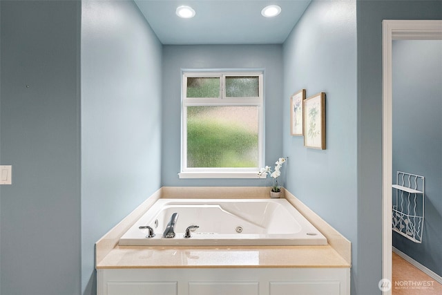 7506 Hawkstone Ave SW, Port Orchard, WA 98367 - full bath with a tub with jets and recessed lighting