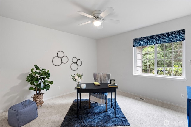 7506 Hawkstone Ave SW, Port Orchard, WA 98367 - office area with a ceiling fan and light colored carpet