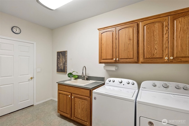 7506 Hawkstone Ave SW, Port Orchard, WA 98367 - washroom with separate washer and dryer and cabinet space