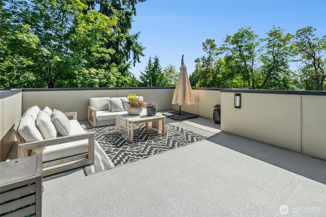 7223 NE 118th Ct, Kirkland, WA 98034 - view of patio featuring an outdoor living space