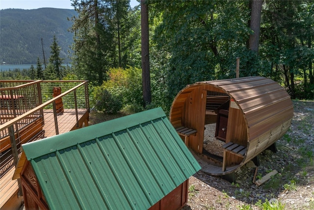 16537 Lakeview Dr, Leavenworth, WA 98826 - view of outdoor structure featuring a mountain view and a forest view
