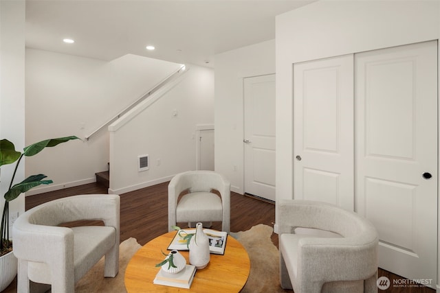 2749 Clare Ave Unit 1, Bremerton, WA 98310 - sitting room with wood finished floors and recessed lighting