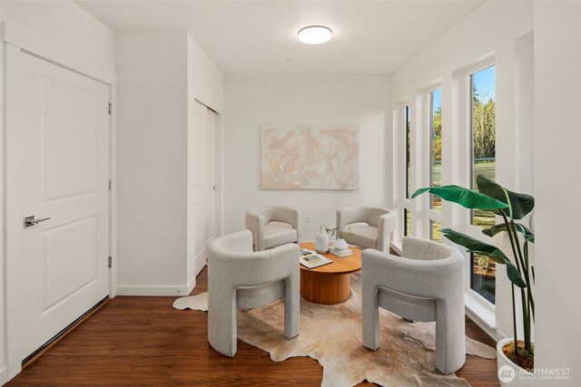 2749 Clare Ave Unit 1, Bremerton, WA 98310 - sitting room featuring wood finished floors and baseboards