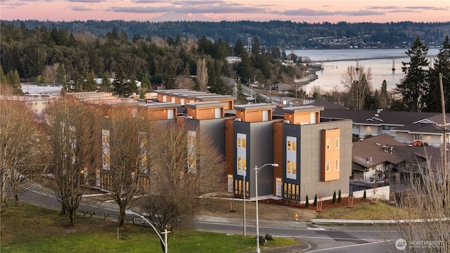 2749 Clare Ave Unit 1, Bremerton, WA 98310 - aerial view at dusk of a water view and a forest view