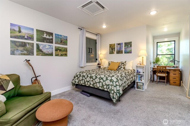 14045 Solberg Rd SE, Yelm, WA 98597 - carpeted bedroom with baseboards and recessed lighting