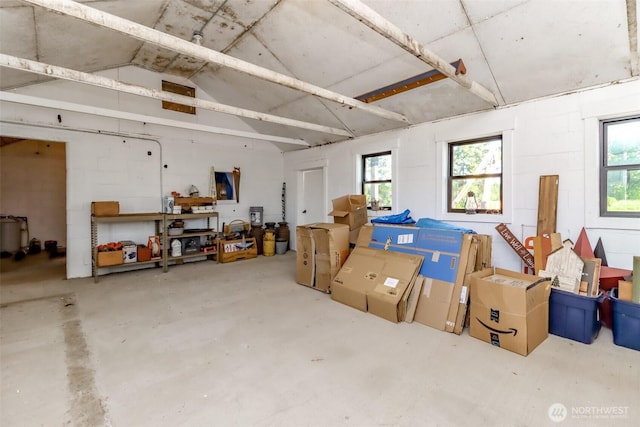 14045 Solberg Rd SE, Yelm, WA 98597 - garage featuring concrete block wall