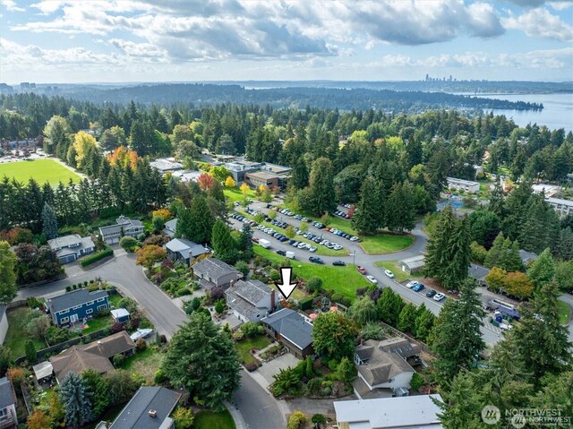 5829 112th Pl NE, Kirkland, WA 98033 - drone / aerial view of a large body of water and a forest