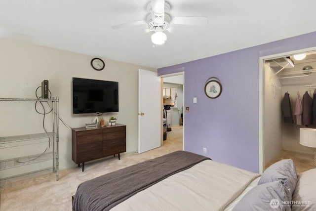 215 100th St SW Unit A305, Everett, WA 98204 - carpeted bedroom with a ceiling fan and a closet