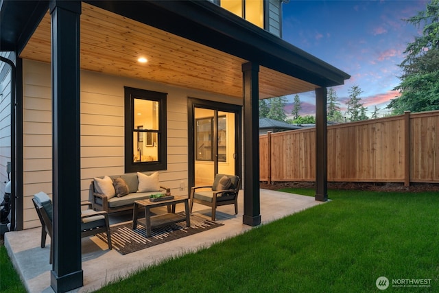 13005 NE 88th St, Kirkland, WA 98033 - view of patio / terrace with an outdoor hangout area