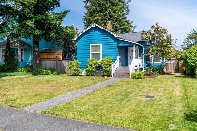 2226 King St, Bellingham, WA 98225 - view of front facade with a chimney and roof with shingles
