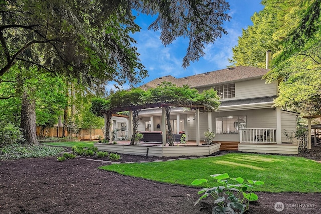 2892 160th Pl NE, Bellevue, WA 98008 - rear view of property featuring a pergola and a patio area