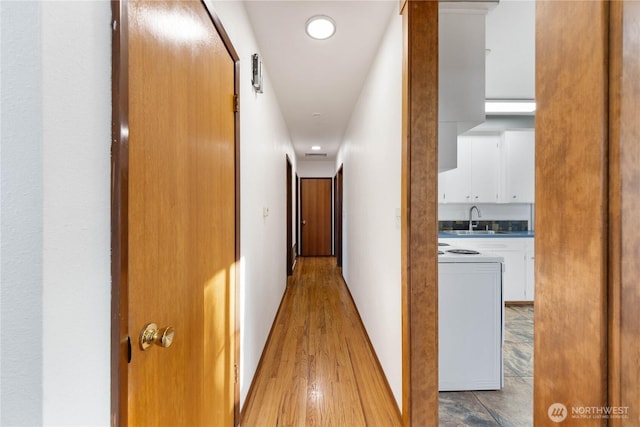 2104 E Ave, Anacortes, WA 98221 - hallway featuring recessed lighting and wood finished floors