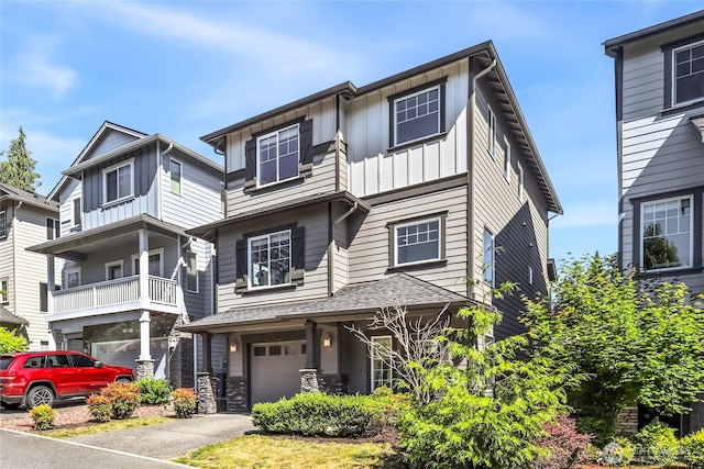 31 157th Ln SE, Bothell, WA 98012 - view of front of house featuring board and batten siding and an attached garage