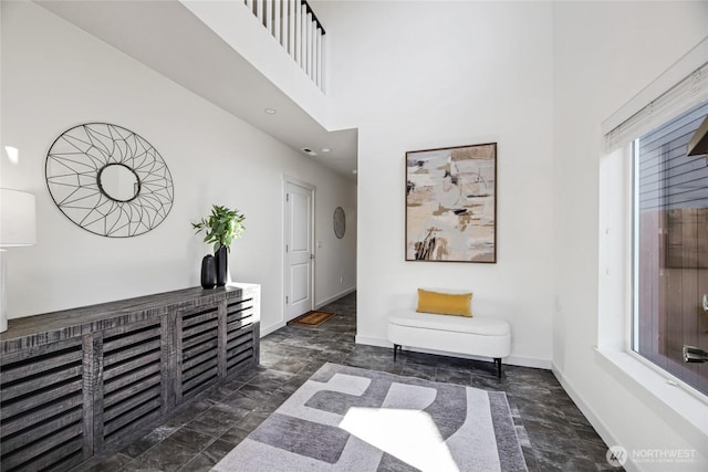 31 157th Ln SE, Bothell, WA 98012 - hallway featuring marble tiled flooring and a high ceiling