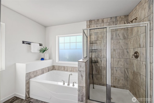 31 157th Ln SE, Bothell, WA 98012 - bathroom featuring a garden tub and a shower stall