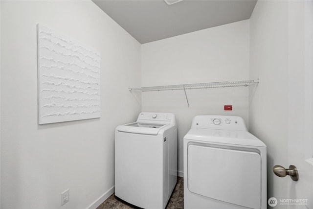 31 157th Ln SE, Bothell, WA 98012 - washroom with washing machine and clothes dryer and baseboards