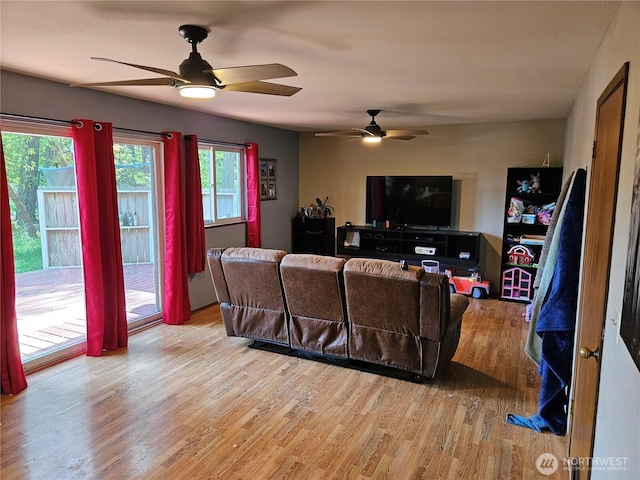 122 Fireweed St, Port Orchard, WA 98366 - living room with ceiling fan and wood finished floors