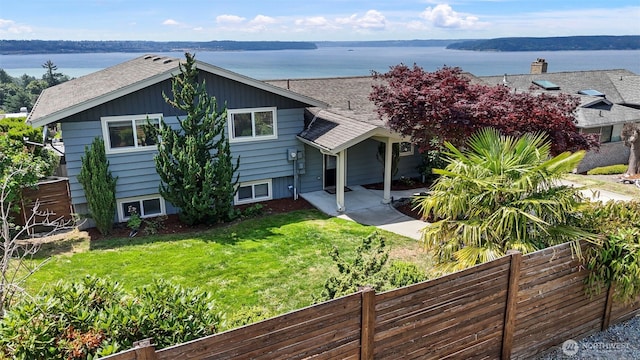 5530 Frances Ave NE, Tacoma, WA 98422 - view of front facade featuring a water view and roof with shingles