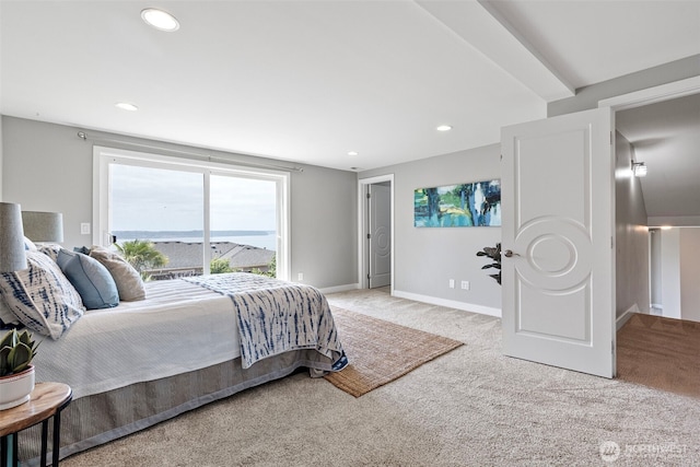 5530 Frances Ave NE, Tacoma, WA 98422 - bedroom with light carpet, access to outside, and recessed lighting