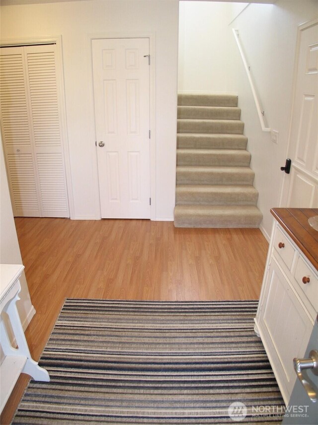 32404 G St, Ocean Park, WA 98640 - staircase featuring wood finished floors and baseboards