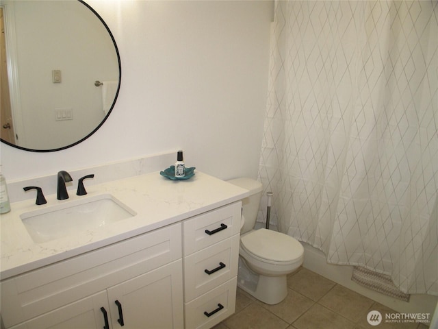 32404 G St, Ocean Park, WA 98640 - full bathroom with tile patterned flooring, vanity, and shower / bath combination with curtain