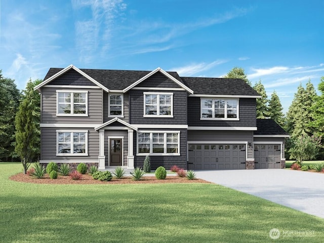 4043 98th Avenue Ct E Unit 24, Edgewood, WA 98371 - view of front of property featuring a front lawn, driveway, and an attached garage