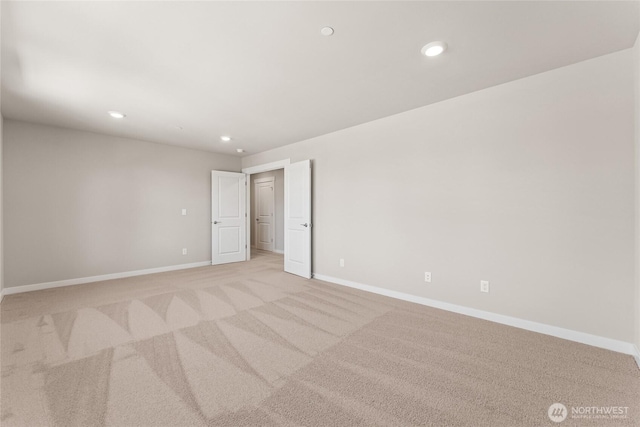 4043 98th Avenue Ct E Unit 24, Edgewood, WA 98371 - unfurnished room with light colored carpet and recessed lighting