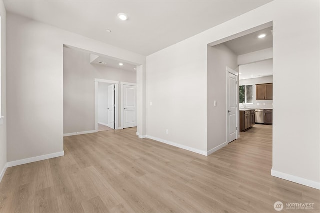 4043 98th Avenue Ct E Unit 24, Edgewood, WA 98371 - spare room featuring light wood-style floors and recessed lighting