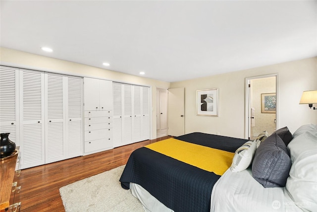 8751 Jones Ave NW, Seattle, WA 98117 - bedroom with wood finished floors, recessed lighting, ensuite bathroom, and multiple closets