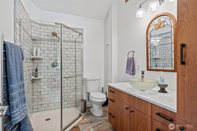 231 Benton, Leavenworth, WA 98826 - bathroom featuring a shower stall and vanity