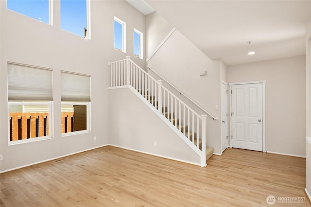 21609 46th Pl S Unit 95, Kent, WA 98032 - staircase with wood finished floors, healthy amount of natural light, and recessed lighting