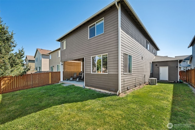 20122 18th Avenue Ct E, Spanaway, WA 98387 - back of property with a patio area, a fenced backyard, and crawl space