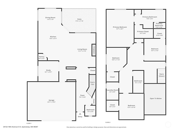 20122 18th Avenue Ct E, Spanaway, WA 98387 - view of property floor plan