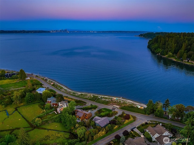 9882 Manitou Beach Dr NE, Bainbridge Island, WA 98110 - aerial view at dusk of a water view