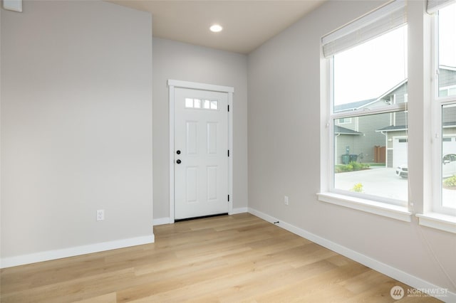 128 N Trail Rd, Sedro Woolley, WA 98284 - foyer with light wood-style floors and recessed lighting