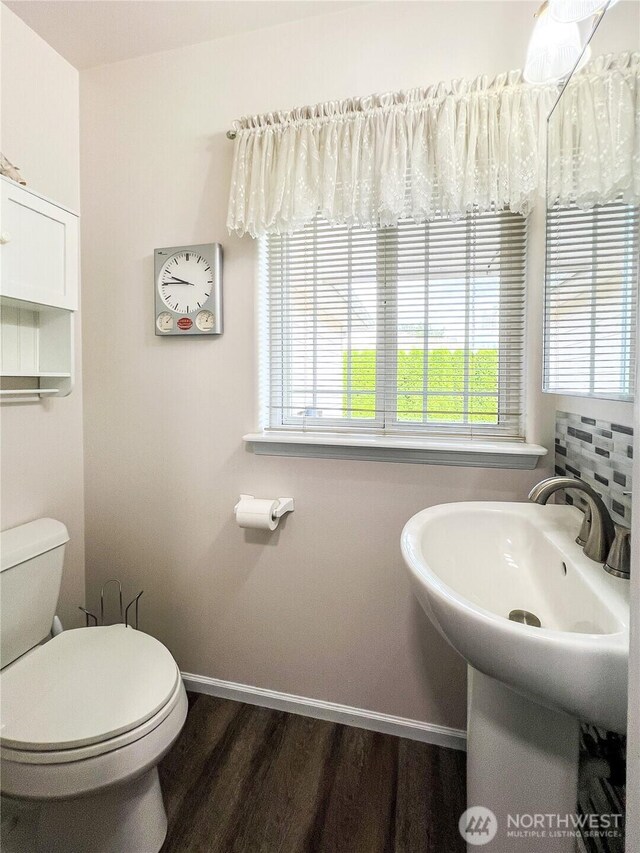 677 Schultz Dr, Bellingham, WA 98226 - half bathroom with wood finished floors and plenty of natural light