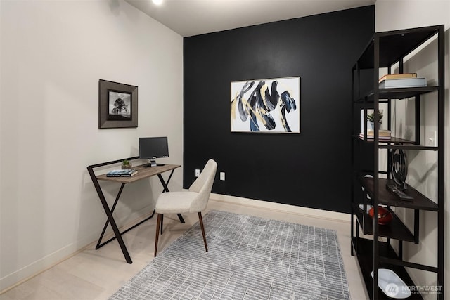 300 110th Ave NE Unit 303, Bellevue, WA 98004 - office area with baseboards and an accent wall