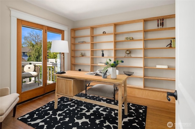 2401 10th Ave W, Seattle, WA 98119 - office area featuring wood finished floors