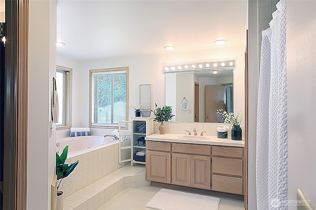 212 Tala Shore Dr, Port Ludlow, WA 98365 - full bathroom with a garden tub and vanity