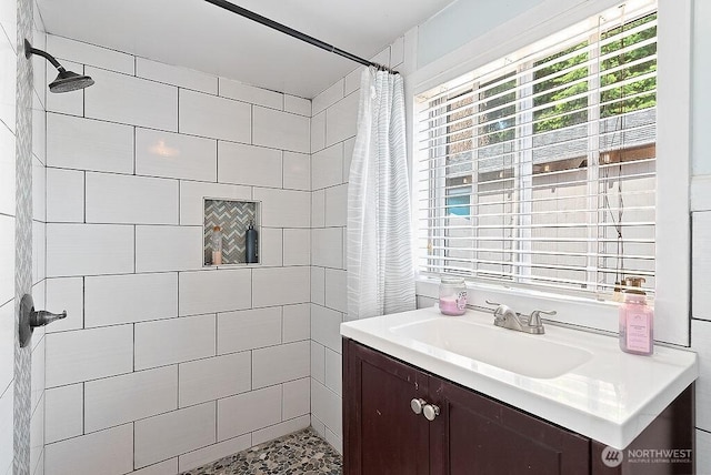 4515 14th Way SE, Lacey, WA 98503 - full bathroom featuring a tile shower and vanity