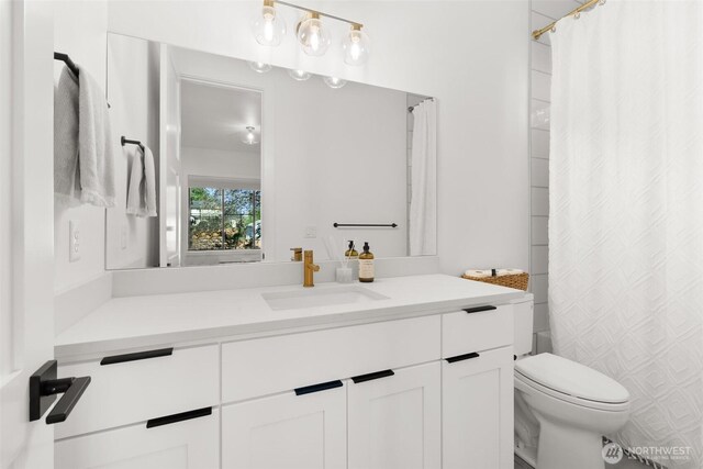 1521 8th St SW, Puyallup, WA 98371 - bathroom with vanity and a shower with shower curtain